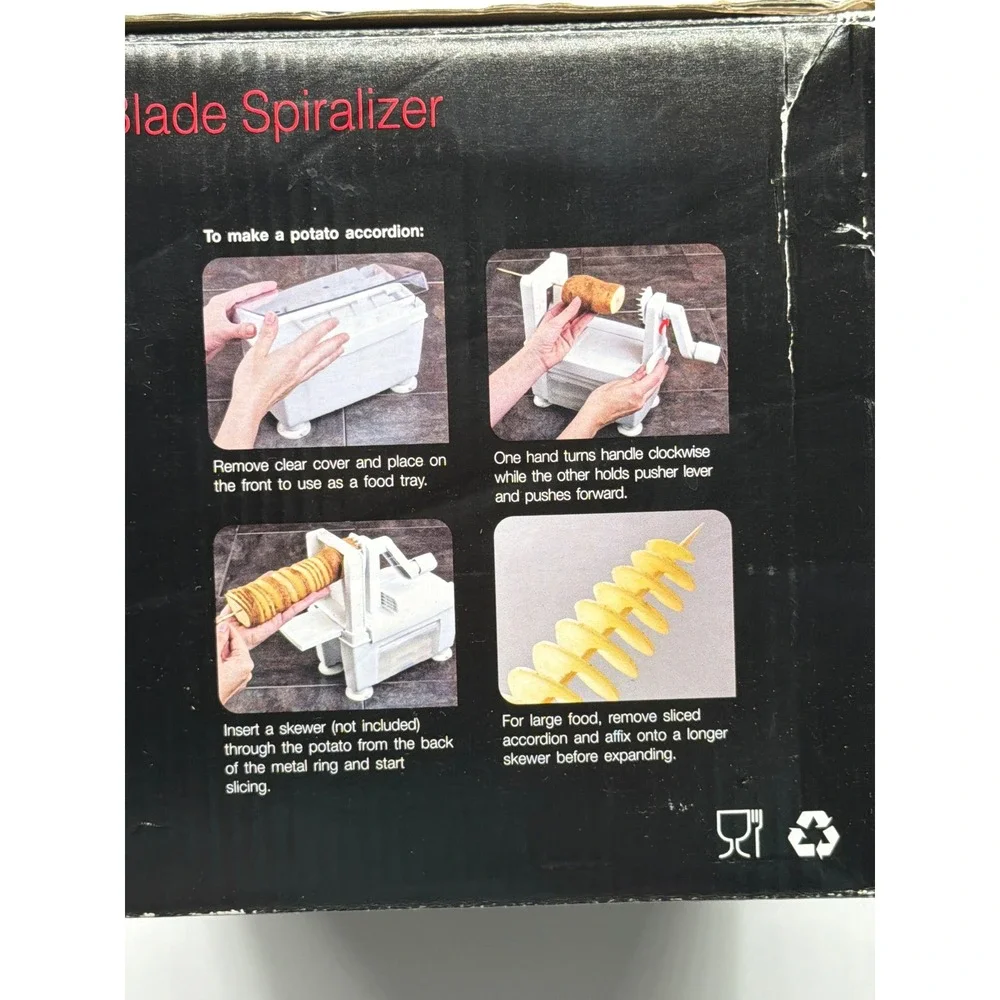 Paderno World Cuisine 4‎ Blade Spiralizer Vegetable Slicer
